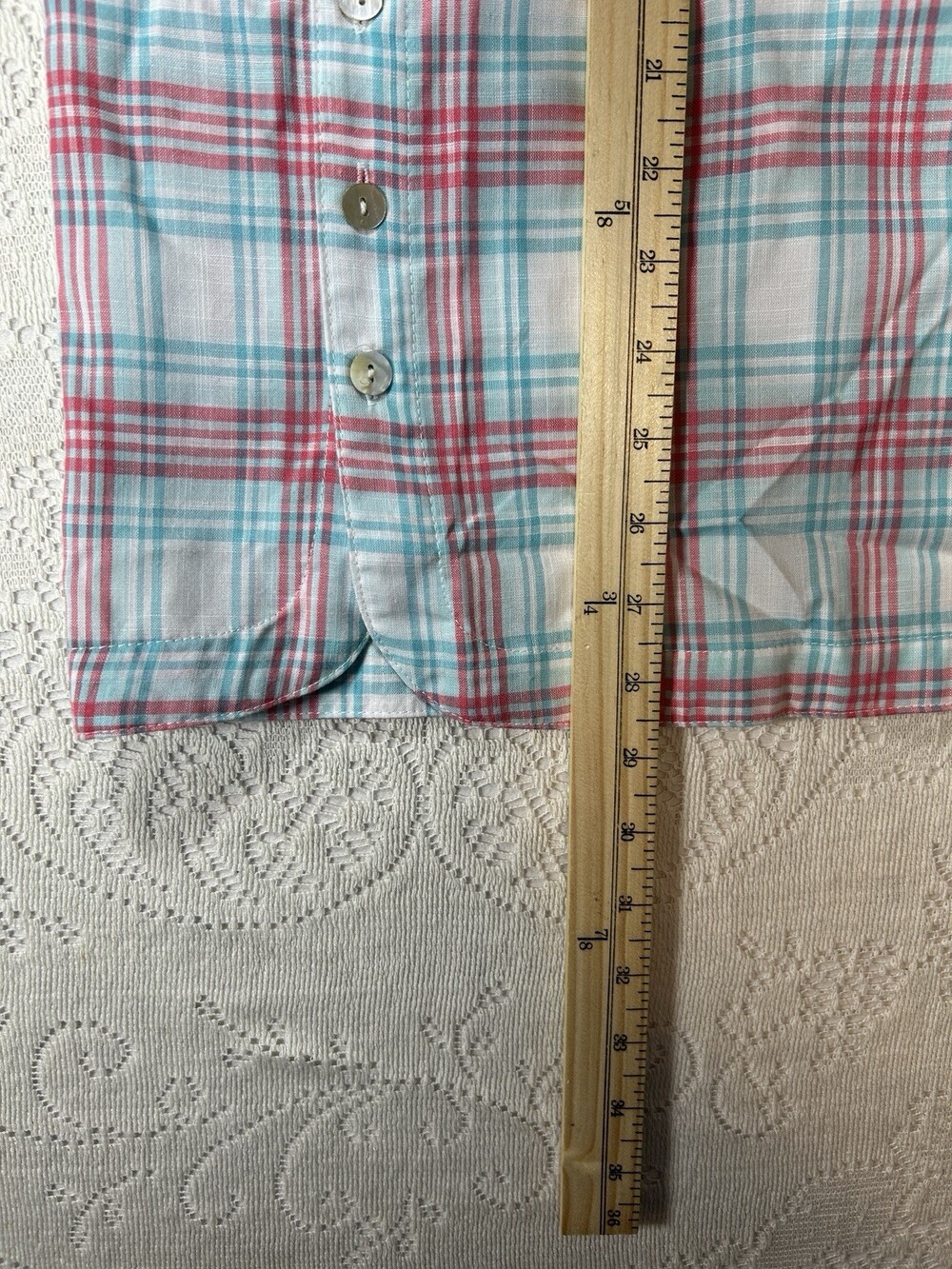 Seven Forty-Two Size M Multicolored 3/4 Sleeve Button Up Shirt - Picture 10 of 13